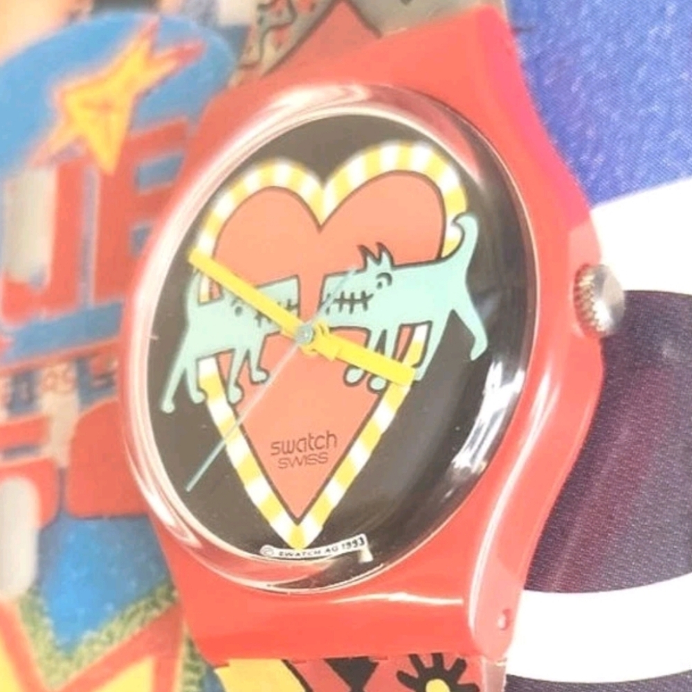Swatch watch BARK BARK GR118 1994 Standard Gents Designed by Louise Gibb NOS - Picture 4 of 8